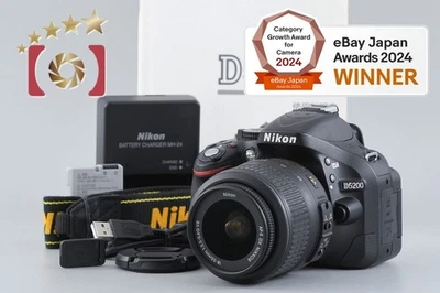 Lente Nikon D5200 negra 24,1 MP DSLR 18-55 VR "Conteo de obturadores 2.674" [muy buena] Foto 1 de 4