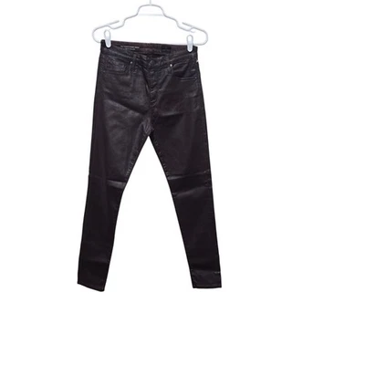 Jeans ajustados recubiertos al tobillo AG Farrah marrón ciruela 27R Foto 1 de 4