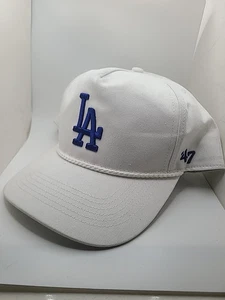 Los Angeles Dodgers 47 Brand Hat Snapback Rope White Golfer Hitch MLB - Picture 1 of 8