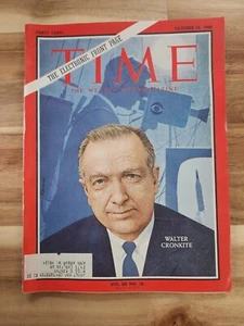Time magazine - October 14, 1966 - Walter Cronkite, Electronic Front Page - Picture 1 of 8