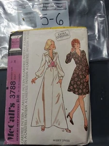Vintage McCalls Pattern 3788 Sewing 1973 Misses Size 14 Dress Care Free - Picture 1 of 1