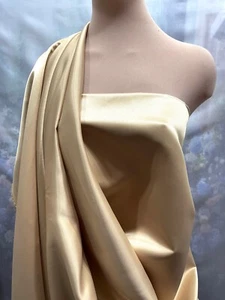 HERZOGIN SATIN STOFF GOLD 1327.  STUMPFE SATIN BRAUTJUNGFERN, FORMELL 60" BTY - Bild 1 von 1