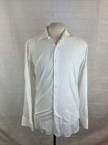 Etro Men's White Striped Dress Shirt SIZE 44 $795 - Picture 1 of 12