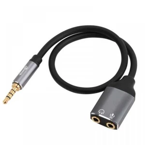 3.5mm Jack 4 Pole Position Microphone Headphone Audio Splitter Cable 0.3m - Picture 1 of 7