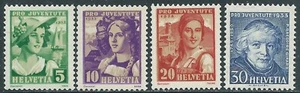 1933 SVIZZERA PRO JUVENTUTE GIRARD E COSTUMI CANTONALI MNH ** - RA1-6 - Picture 1 of 1