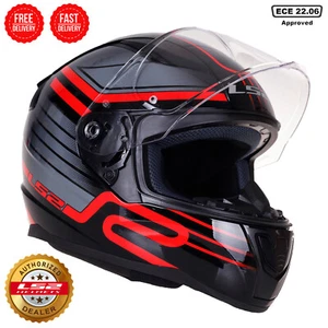 LS2 FF353 RAPID II FULL FACE MOTORCYCLE BIKE CRASH HELMET CIRCUIT BLACK RED NEW - Picture 1 of 11