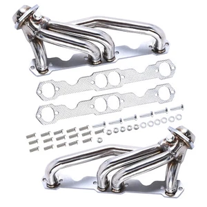 Stainless Steel Exhaust Headers Truck For Chevy GMC 88-97 5.0L/5.7L 305 350 V8 - Picture 1 of 8