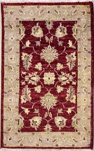Rugstc 2,5x4 Senneh Chobi Ziegler rot Vorleger, naturfarben, handgeknüpft, Wolle - Bild 1 von 5