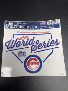 Chicago Cubs 2016 World Series N.L. Champions WinCraft White Multi-Use Decal - Picture 1 of 2