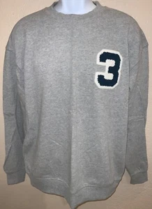 Men's #3 RELAXED Fit Crewneck Pullover Sweatshirts S or M Goodfellow 100% Cott - Picture 1 of 4