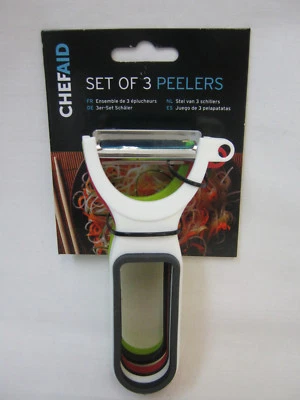 Chef Aid Potato Vegetable Peeler Slicers Shreds Peels Peelers Pk3 10E11542 - Image 1 of 2