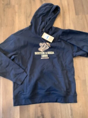 NWT Men's XL Scotch & Soda Hoodie Navy Blue Night Pullover Embroidered Amsterdam - Image 1 of 3