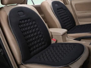 BLACK UNIVERSAL MASSAGE CAR VAN SEAT COVER CUSHION PROTECTOR MAGNETIC THERAPY - Picture 1 of 8