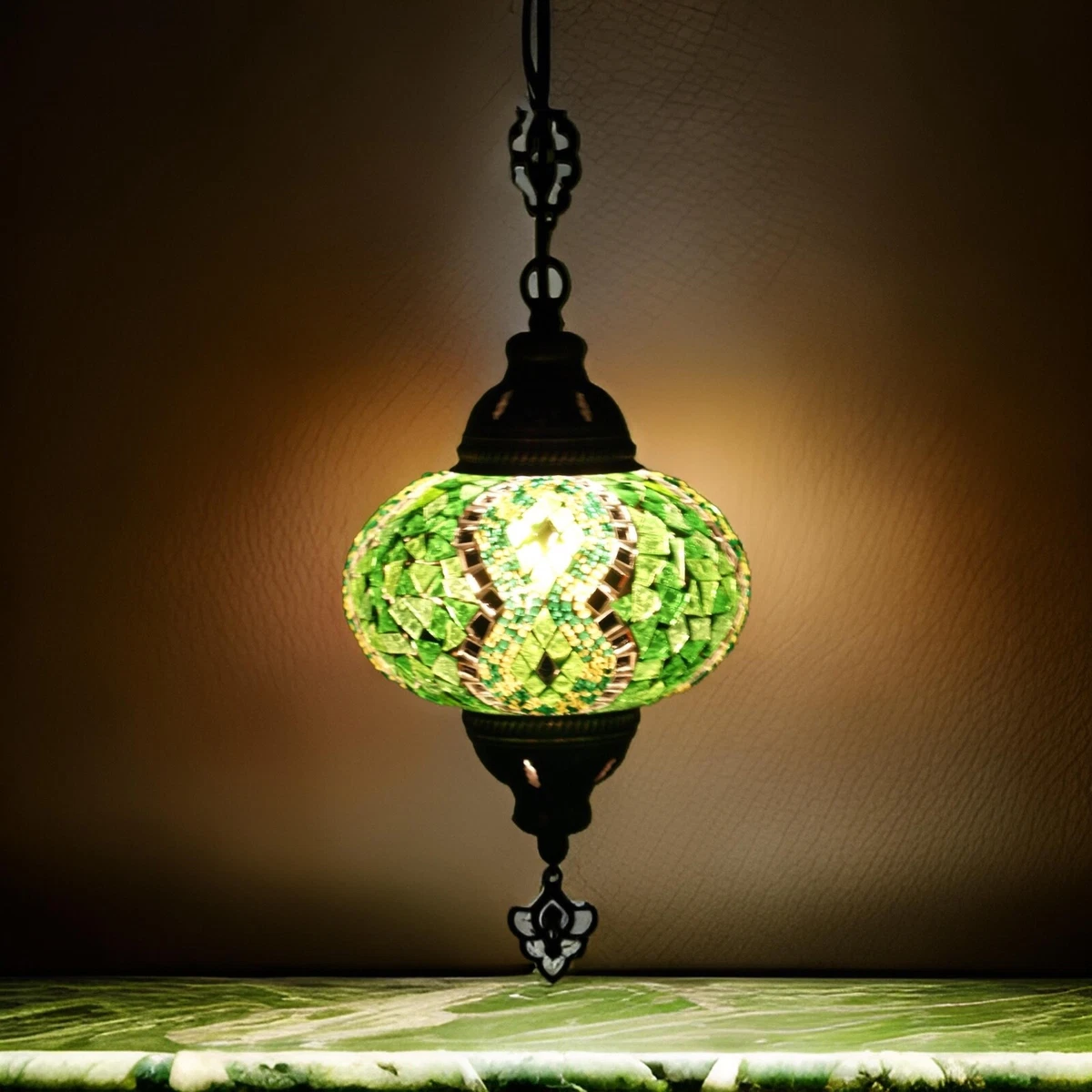 Mosaiklampe Orientalisch – Tisch- Oder Stehlampe, Bunt, Handgefertigt, Mit E14-Fassung, Höhe 24 Cm