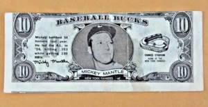 1962 TOPPS==BASEBALL BUCKS #-NNO MICKEY MANTLE==NEW YORK YANKEES - Picture 1 of 2