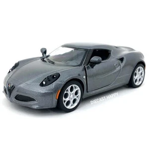 2013 Alfa Romero 4C 1:32 Scale Diecast Model Gray by Kinsmart - Picture 1 of 2
