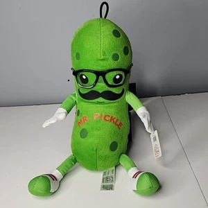 Mr. Pickle Plush Mustache Glasses Stuffed Animal Toy Fiesta 14" NWT - Picture 1 of 8