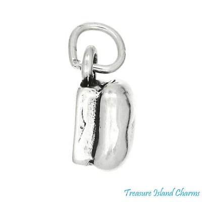 Pequeña barra de pan panadero 3D 925 plata esterlina maciza dije HECHO EN EE. UU. Foto 1 de 3