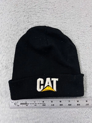 Gorro CAT Toque Adulto Talla Única Negro Tejido Logo Acrílico Equipo de Construcción Foto 1 de 4