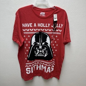 Have a Holly Jolly Sithmas T-Shirt (Men's XXL) Star Wars Darth Vader Red Tacky - Picture 1 of 5