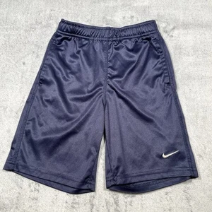 Nike Boys Dri-FIT Athletic Shorts Size 6 Navy Blue with Pockets Activewear - Picture 1 of 9