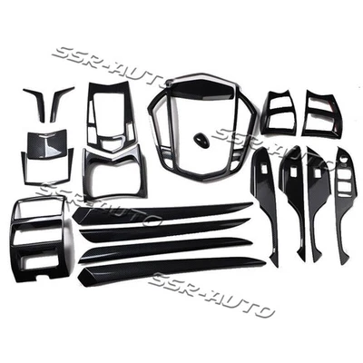 Juego completo de adornos para decoración interior de auto de fibra de carbono ABS para Cadillac SRX 2010-15 Foto 1 de 4
