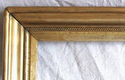 ANTIQUE FITS 10 X 16 LEMON GOLD GILT PICTURE FRAME WOOD FINE ART VICTORIAN - Image 1 of 4