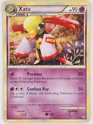 Xatu 11/95 Pokemon - Holo HGSS Unleashed MP - Image 1 of 2