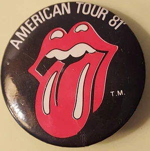 1981 Rolling Stones American Tour 81  pin 1.75 inches Raindrop Products - Picture 1 of 2