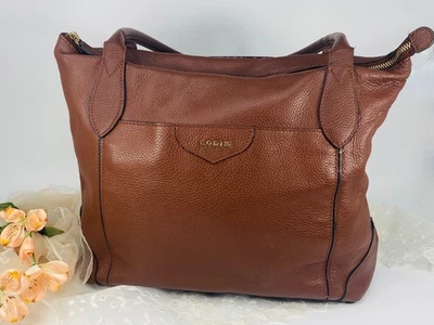 Bolso de hombro grande de cuero marrón Lodis equipaje de viaje Foto 1 de 4