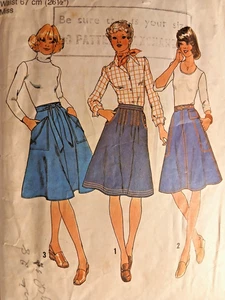 Vintage 1970s Sewing Pattern**Ladies Skirt x3**Size 12**SIMPLICITY 7189 - Picture 1 of 1