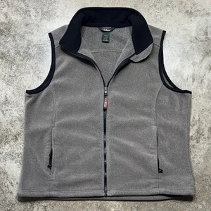 L.L Bean Vintage grau Fleece Full Zip Weste Damen XL klassisch Outdoor Taschen - Bild 1 von 6