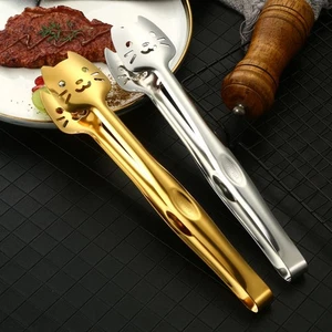 Hollow Stainless Steel Food Clip Non-Slip Ice Tongs BBQ Tongs Bread - Picture 1 of 8