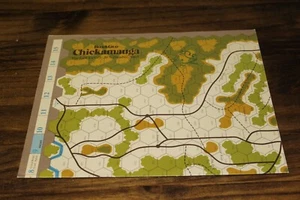 Repuesto Mapa Juego Chickamauga Azul y Gris 22x17 1975 - Imagen 1 de 3