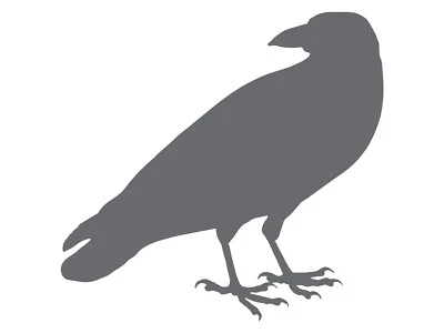 Crow Raven Black Bird Car Window Sticker Door Halloween Décor Vinyl Decal - Image 1 of 3