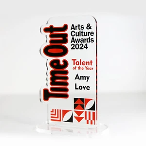 ACRYLIC COLOUR TROPHY AWARD CUSTOM DESIGNED FOR PERFORMING ARTS, ACTING - Picture 1 of 3
