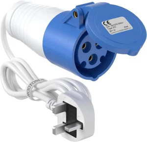 ROOTOMA Camping Electric Hook Up Cable Adapter Caravan Camper (16Amp to 13Amp) - Picture 1 of 7