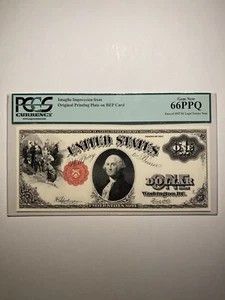 Intaglio Impression from Original Printing Plate on BEP Card Gem Bew 66 PPQ - Picture 1 of 2