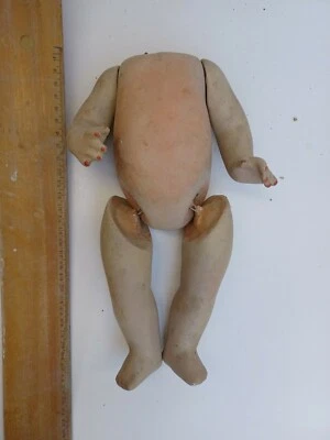 Corpo cartapesta antico ottimo per bambola bébé con testa in bisquit primi 900 - Immagine 1 di 3