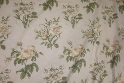 Tela Scalamandre 6,83 yardas Flores Anglaise Floral Rosas 100% Algodón 246" Foto 1 de 4