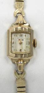 Vintage Ladies BENRUS 10K RGP Manual Wind Watch Working - Picture 1 of 21
