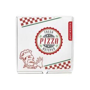 Soporte estilo caja de pizza Kikkerland bloc de notas pequeño recordatorio de notas estacionario - Imagen 1 de 3