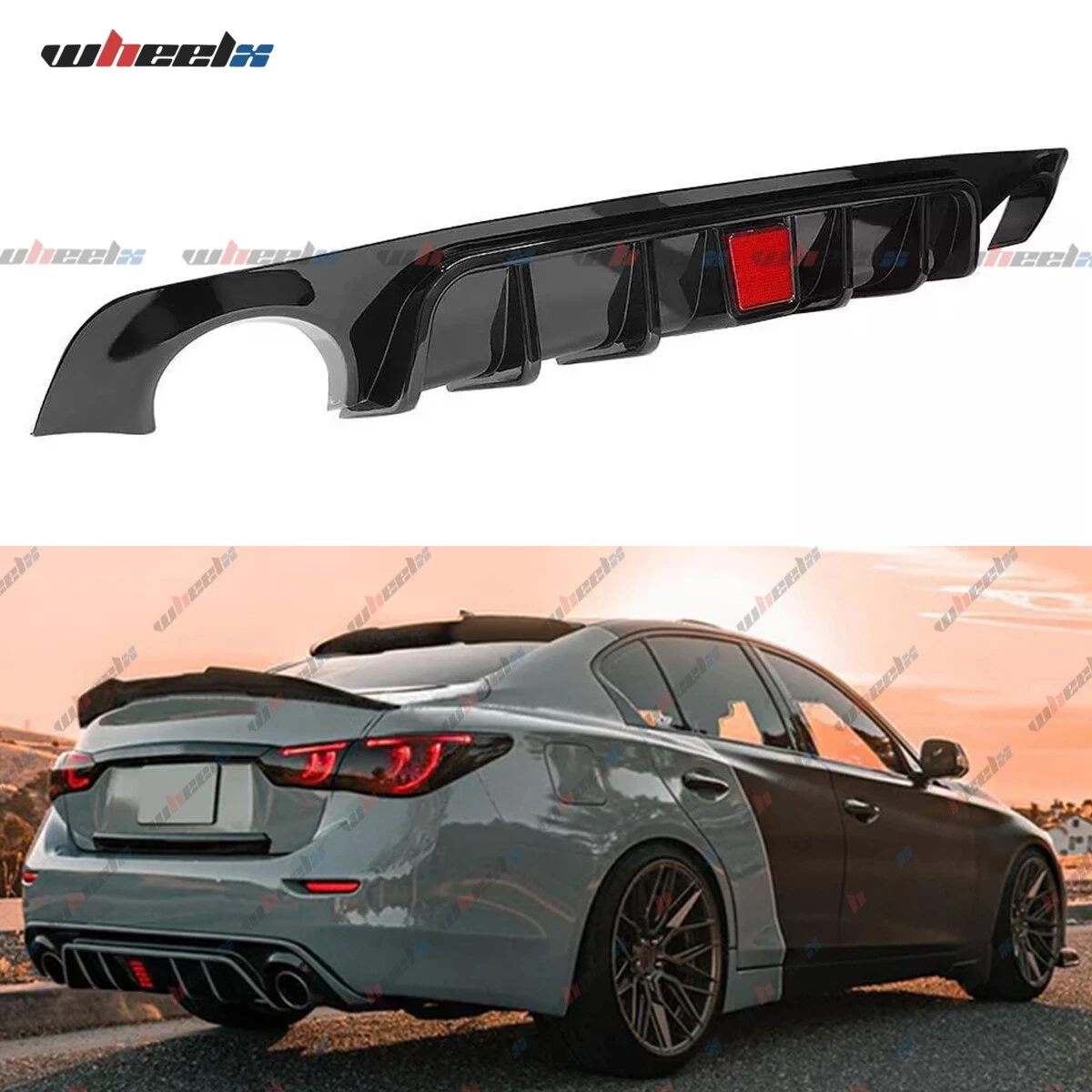 Borde De Parachoques Delantero Compatible Con Infiniti Q50 2018-2024