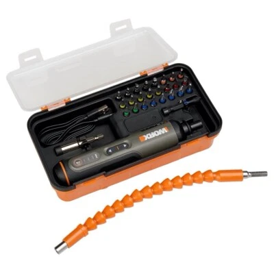 Worx 4-Volt Cordless Screwdriver w/26 Bits, Case & Flex Extender - Image 1 of 4