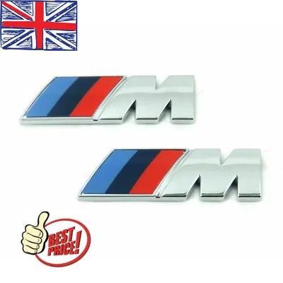 2 X M Sport Badge Sticker Emblem Decal For BMW Side Wing Fender Badge 45x15mm • 5.56€
