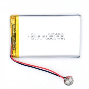 3.7V 3000 mAh 605080 Li-Polymer wiederaufladbare Batterie Li Po für GPS Recorder - Picture 1 of 12