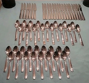 55 Pcs REED & BARTON Regent "Heritage Mint" Stainless FLATWARE Spoons Knives - Picture 1 of 23