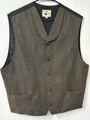 Брендинг железа США оригинальный изогнутый лацкан ковбойский Western жилет размер XL - Изображение 1 из 4