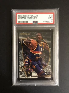 1992 FLEER TOTAL D - DIKEMBE MUTOMBO #12 - PSA 9 HOF - Picture 1 of 2