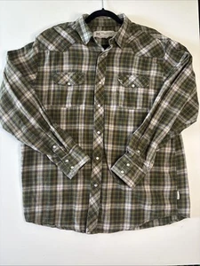 Wind River Hombre Manga Larga Camisa Abotonada Perla Snap Informal Cuadros 100% Algodón - Imagen 1 de 11